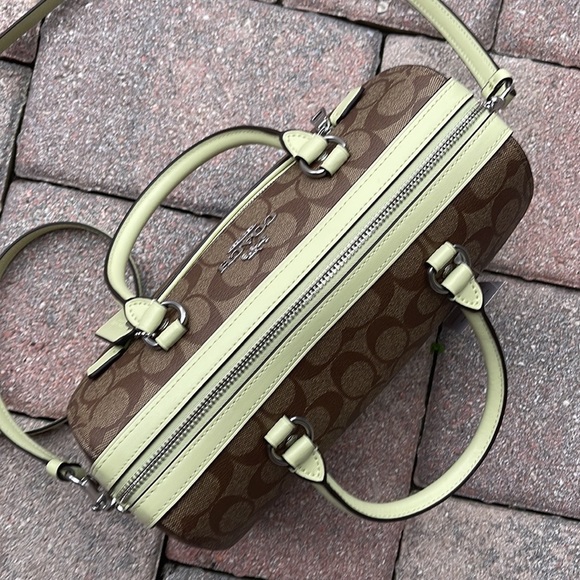 Coach Rowan Satchel In Signature Canvas SV/Khaki/Pale Lime
NWT - Picture 9 of 16